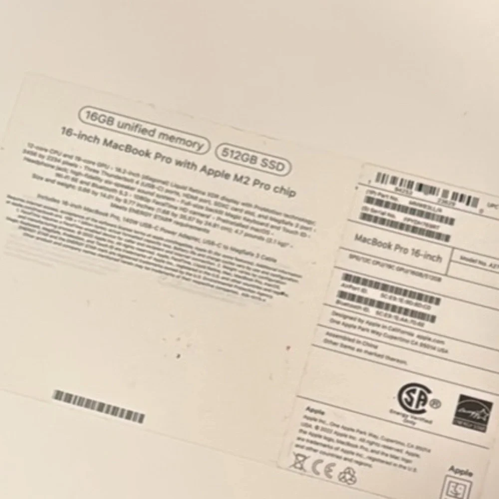 Mac book pro m2